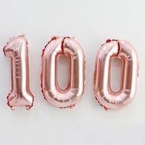 파티스토어 호일풍선세트_100일, 호일풍선세트(100일_로즈골드)