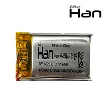 더한 리튬 폴리머 배터리 충전지 802030 400mAh, 1개