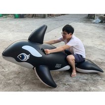 야외 물놀이 튜브 대형 수영장 에어 물총 탱크 바다, 형광 붉은 고래 + 자동차 및 가정용 이중 목적 펌프