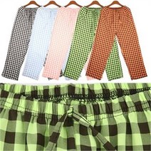 오노마 오노마 ONM ㅋ여성 캐주얼 체크 패턴 논포켓 일자 밴딩팬츠 바지 (8057200)