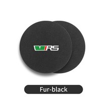 자동차 코스터 물컵 병 홀더 미끄럼 방지 패드 매트 스코다 VRS 옥타비아 카미큐 코디큐 Karoq RS 수퍼브, 04 Fur Black 2pcs