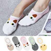 여자 발그레 동물 덧신 10켤레 / 벗겨지지않는 페이크삭스 / 국내제작