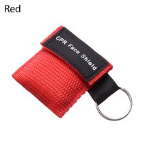 심폐 소생술 Resuscitator 마스크 처치 페이스 방패 인공 호흡 일회용 호흡기 포켓 건강 관리 도구 키 체인, red, red