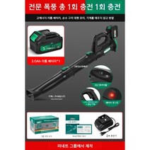 무선송풍기 낙엽청소송풍기 무선송풍기 낙엽제거 먼지제거 흡입 장사 노점 휴게소, 고출력 스톰팬 1 전동식