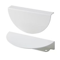 이케아 베그리파 손잡이 2P 반원형 화이트 130x65x23mm 스틸에폭시코팅