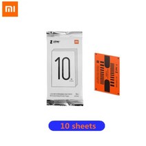 해외 Xiaomi-오리지널 포토 용지 프린터 2x3 인쇄 용지 ZINK 포켓 폰 미니 사진 인쇄에 연결 간단한 사용224248, 인화지 10매
