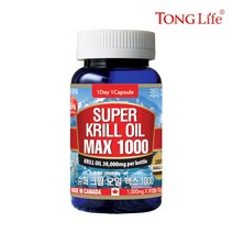 Canada 캐나다정품 통라이프 슈퍼 크릴오일 맥스1000(남극크릴100%)-1000mgx30캡슐-1병, 1병, 1000mg x 30캡슐 (30g), 30g