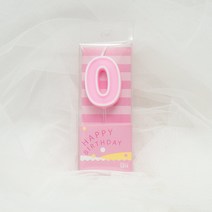 파스텔 숫자초 생일초 파티 케이크 특이한 이쁜 초, 핑크, 4