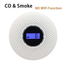 일산화탄소 감지기 경보기 캠핑 측정기WIFI 연기 탐지기 CO 일산화탄소 경보 초박형 Tuya 스마트 소방관 무, 01 1pc CO Smoke Alarm