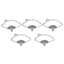 벚꽃 장식 조화 케이스 소품 액세서리 조명 5 개 오픈 빈 베젤 골동품 팬 펜던트 압착 꽃 매력 중공 수지 프레임 귀걸이 Diy 보석