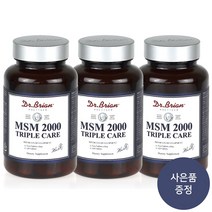 프리미엄 고함량 엠에스엠 msm 2000mg 글루코사민+초록입홍합+ 보스웰리아+상어연골 콘드로이친+비타민D+망간 관절 연골 면역력 영양제 휴대용약통 증정, 162g, 3개