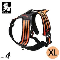 트루러브 이름표 개줄 대형견용 하네스 TLH5551 가슴둘레 90-125cm 오렌지 XL, DDB_상품선택