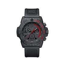 Luminox Navy Seal XS.3581.EY 남성용 시계 45mm - 날짜 표시 기능이 있는 블랙 밀리터리 크로노그래프 200m 방수 블랙 스포츠