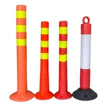 플라스틱 반사띠 주차봉 볼라드 주차 금지봉 차단봉, 볼라드 - 68cm 플라스틱(나사 제외)