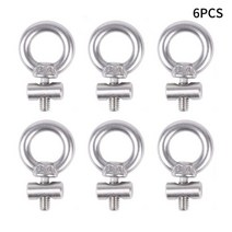 모터홈 캠퍼밴 차양 레일 방수포 스토퍼 스테인리스 스틸 실버 6mm 2 개 4 개 6 개 8 개, 6PCS