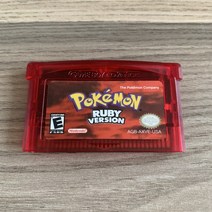 1108_쿠팡_메모리카드 비디오 게임 콘솔용 레트로 GBA 포켓몬 메모리 카드 파이어 레드/루비/사파이어/에, 01 Ruby