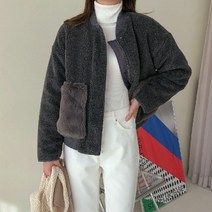 양털 뽀글이 자켓 집업 누빔 점퍼