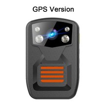 브이로그카메라 웨어러블캠 미니 1296p 야간 투시경 울트라 HD 자동차 카메라 클립 GPS DVR 비디오 레코더 경찰 DV 보안 바디 캠코더, GPS 포함, 256GB