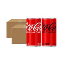 코카콜라제로 코카콜라 190mlx 60캔 각 30캔, 코카콜라제로+ 코카콜라 190mlx