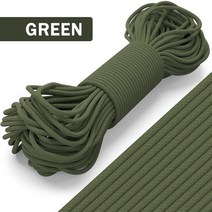 마닐라로프 줄다리기줄 나일론 로프 롤러 7 스트랜드 유틸리티 낙하산 코드 캠핑 텐트, 초록