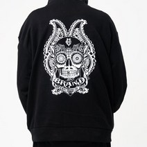 EV 브랜드 스컬 후드 집업