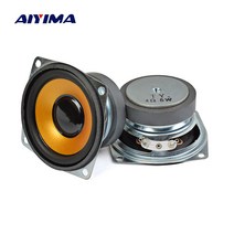 AIYIMA 2pcs 4옴 5W 오디오 스피커 2.5inch 66mm 풀레인지 고무콘 알타보즈 사각 스피커 DIY 홈시어터 사운드 시스템