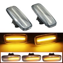 닛산 자동차 차량 부품 1 set dynamic side marker 턴 시그널 램프, 수정 렌즈