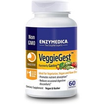 미국 직구 엔자임메디카 VeggieGest Premium Product 60Cap 1Pack, 수량, 상세참조