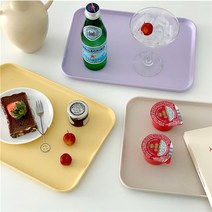 마카롱 파스텔 컬러 트레이 홈카페 다용도 쟁반 3사이즈 8컬러, 베이비핑크