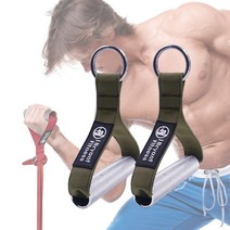 케이블 크로스 오버 머신 더블 링 금속 미끄럼 방지 핸들 저항 밴드 운동 머신용 헤비, 블랙 더블 오링