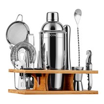 하이볼장비 칵테일배우기 쉐이크컵 조주기능사 칵테일장비 칵테일메이커, 실버 11종 세트