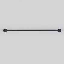 메이크잇 고정식 철제 벽행거 튼튼한 벽 옷걸이 천장행거 8.5X120cm, 블랙