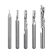엔드밀 드릴밀 1pcs aaa shk 3.175456mm 단일 플루트 다운 컷 왼쪽 나선형 라우터 비트 cnc 엔드 밀 초경 밀링 커터, 8x25