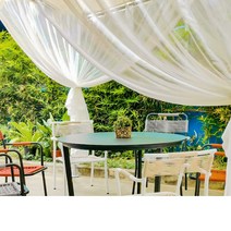 조립식 옥상 스카이어닝 캐노피 마당 테라스 천막 전원주택 단독주택 썬룸 선룸, 2.5m, 커튼(1세트)