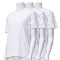 캐리루시 여성 30수면 라운드 반팔 3p