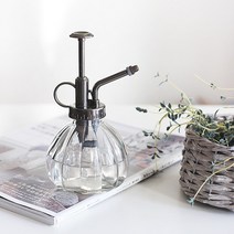 엔틱 물조리개 화분 가든 유리분무기 투명스프레이 3종, 엔틱 투명 호박형, 1개