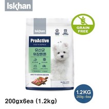 이즈칸 독 프로액티브 위장튼튼 그레인프리 강아지 반려견 애견 사료 1.2kg