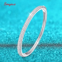 랩 다이아몬드 모이사나이트 팔찌 1 5mm 2 3ct 여성 모든 moissanite