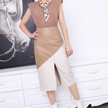 하라주쿠 가죽 스커트 여성용 대각선 오블리크 컬러 프론트 리어 슬릿 Jupe Mujer 70 cm 롱 랩 Faldas