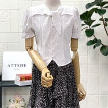 애티쉬 NC09 엠보싱 리본블라우스 SBS1R276