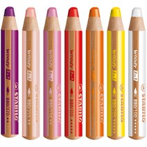 스타빌로 우디 색연필 낱색 / 3in1 / 10mm / 다양한 컬러 / 두꺼운 바디 / 쉽게 부러지지 않음 / 부드러운 사용감 / 수채화 / 왁스 크레용, 750 Black