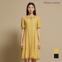 올리비아로렌 넥 러플 플라워 프린트 원피스 VOCOAWM4421