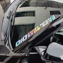 (오토클럽) 자동차 전화번호스티커 주차알림판 부재중 반사 넘버 연락처 용품 프리즘 홀로그램 커버, A타입-50x5cm(대)