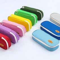 주니픽 초등학생 고등학생 대학생 중학생 파우치 필통 패브릭 봉제 필통, 스카이블루