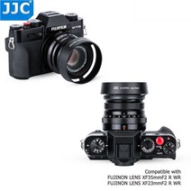 JJC 총검 라운드 카메라 렌즈 후드 43mm 스레드 크기 교체 Fujifilm LHXF352 for FUJINON Lens xf35 mm/25m, 02 Silver