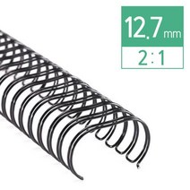 soooooo몰_카피어랜드 2대1 와이어링 12.7mm 100개입 제본코일 제본 용링 와이어 코일_더수sSHOP, 옵션-항목선택_검정