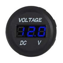 전류계 차량용 LED DC 전압계 12V 24V 전압 측정기 1 개 자동차 해양 디지털 표시 등 오토바이 배터리 게이지 M6J4 129810, 129810 파란