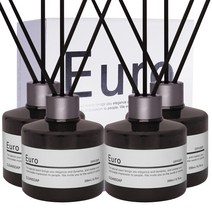 유로 진짜디퓨저 실내 화장실 인테리어 200mlx4개+섬유리드20개, 우디밸리