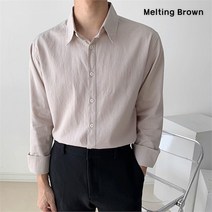 [로즈블로썸] [멜팅브라운] 남자 가을 셔츠 남성 코튼 린넨 셔츠 (9077690)