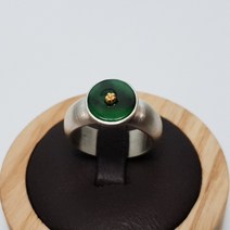 실버 단추 추만옥 반지 원석 수공예은